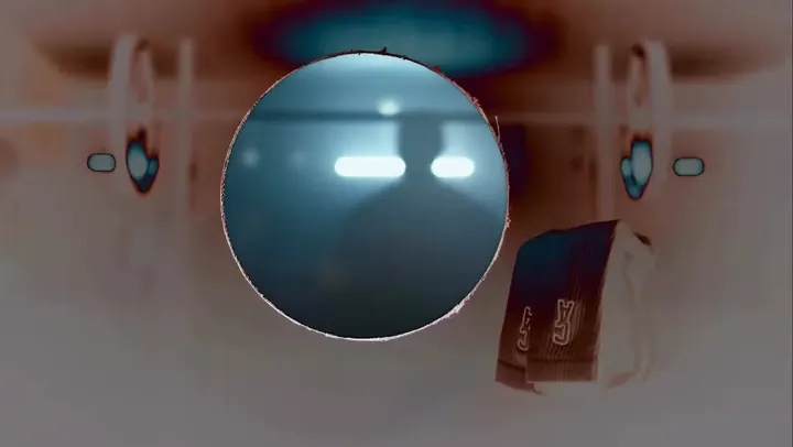 A circle opening on an inverted gym shot